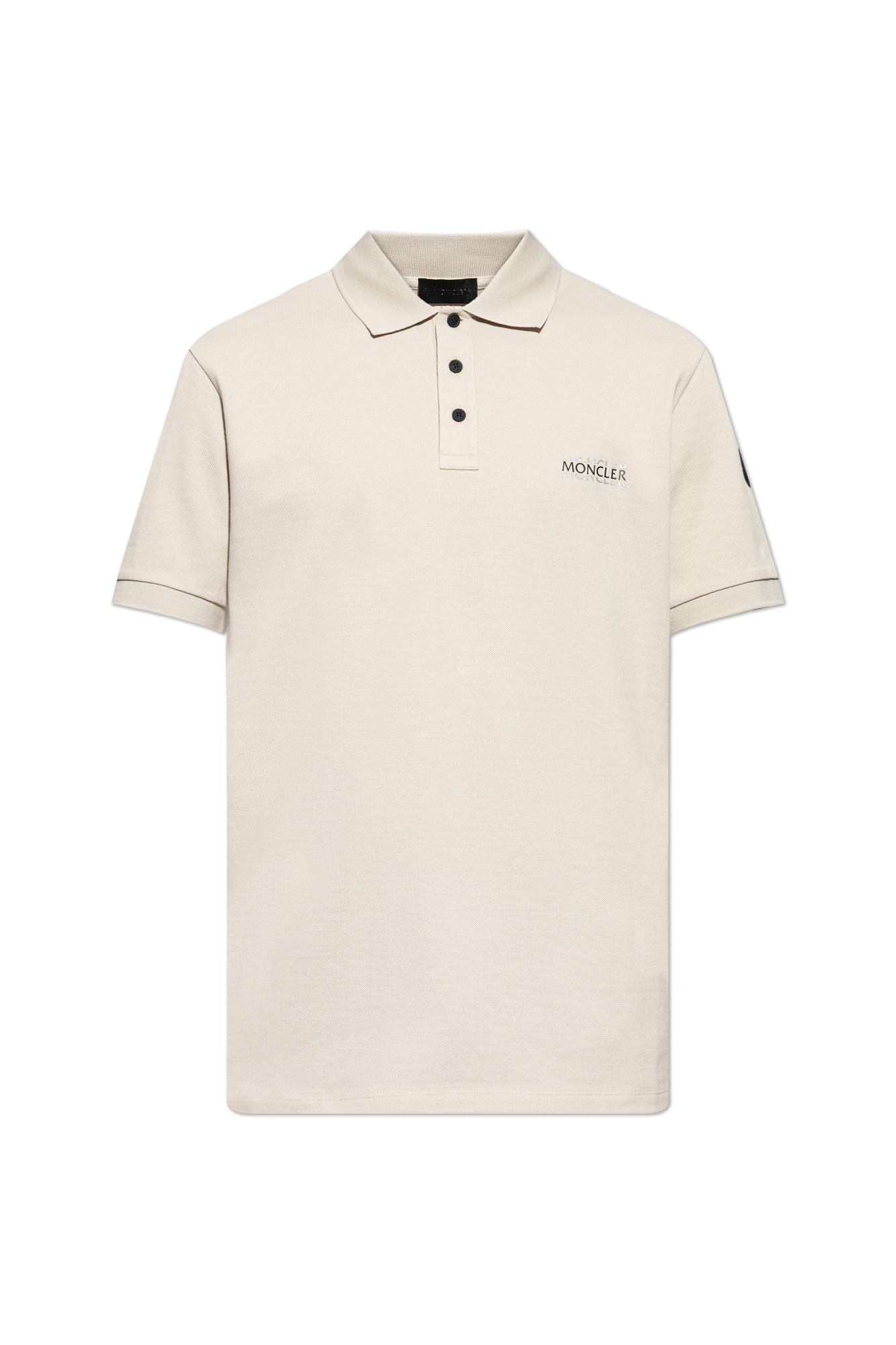 Creme Polo com logótipo estampado Moncler - Vitkac Brazil